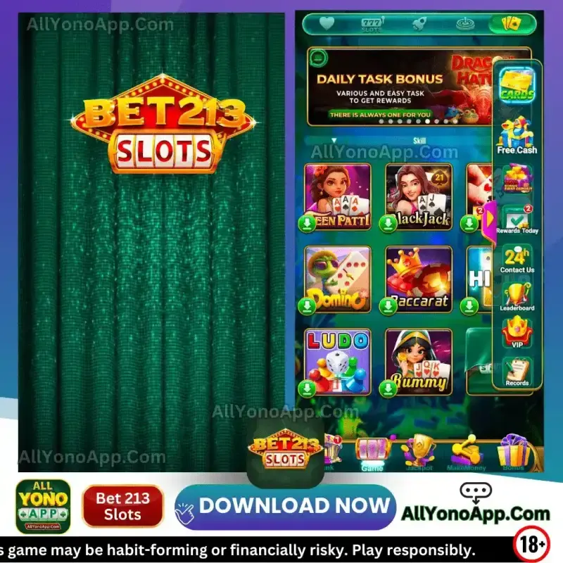 Bet 213 Slots APK Download - Real Cash Yono Games List